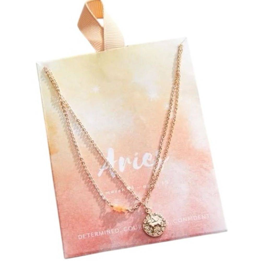 NWT! Aries Necklaces Zodiac sign set gold NEW In packaging